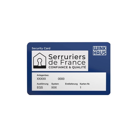 Carte de propriété Serruriers de France®