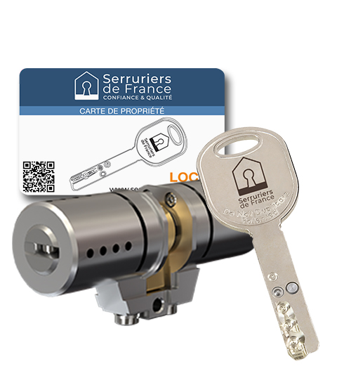 Cylindre Locxis TRELOD MONOBLOCK Serruriers de France® pour Fichet serrure à larder - 4 clés brevetées