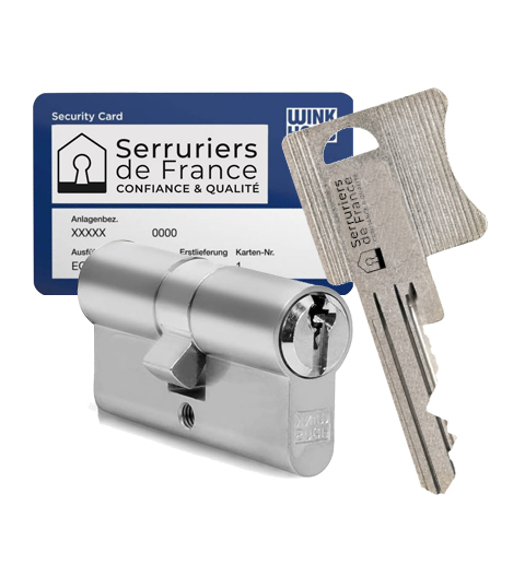 Cylindre européen AZ - OAZ51 Serruriers de France® - 3 clés brevetées