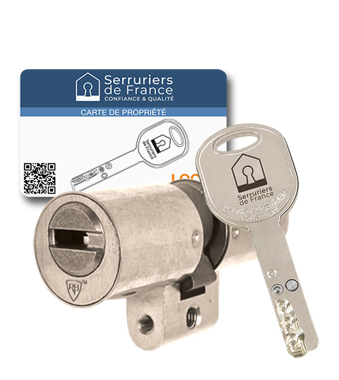 Cylindre monobloc Locxis profil Suisse Serruriers de France® compatible KESO et KABA - 22 mm - 3 clés brevetées