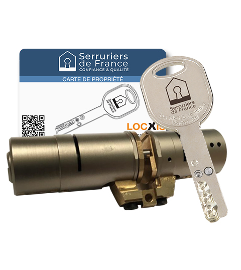 Cylindre monobloc Locxis TRELOD 50-60 Serruriers de France® pour Fichet Vertipoint T Fortissime T et F3D- 4 clés brevetées